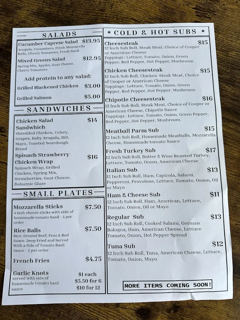 Menu_Cesare's Kitchen_Pottsville, PA_image_old_3