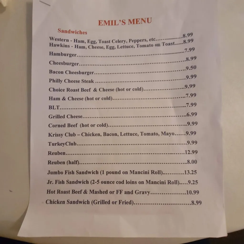 Menu_Emil's Lounge_Rankin, PA_image_old_3