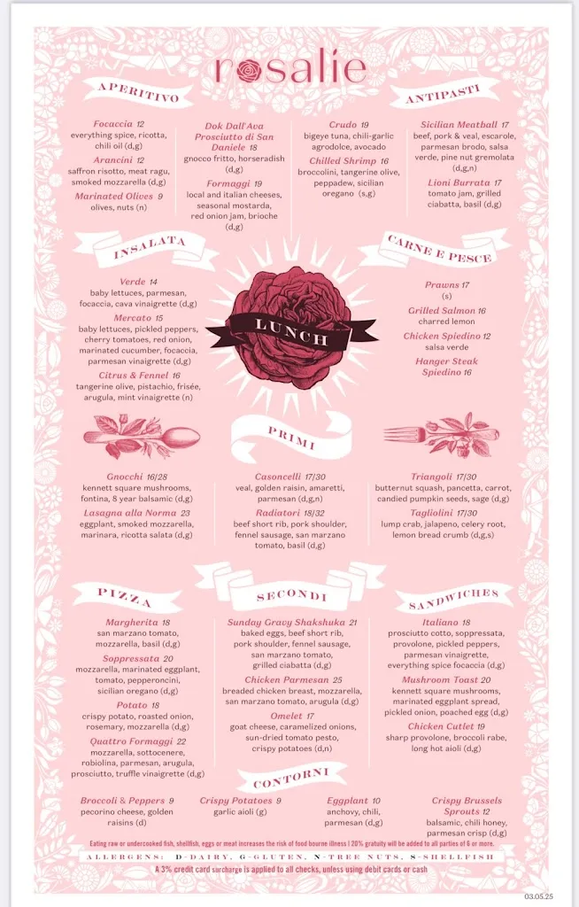 Menu_Rosalie Wayne_Wayne, PA_image_old_1