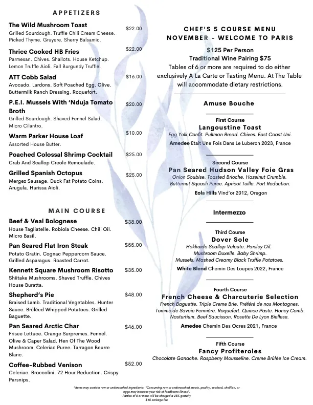 Menu_At The Table_Wayne, PA_image_old_1
