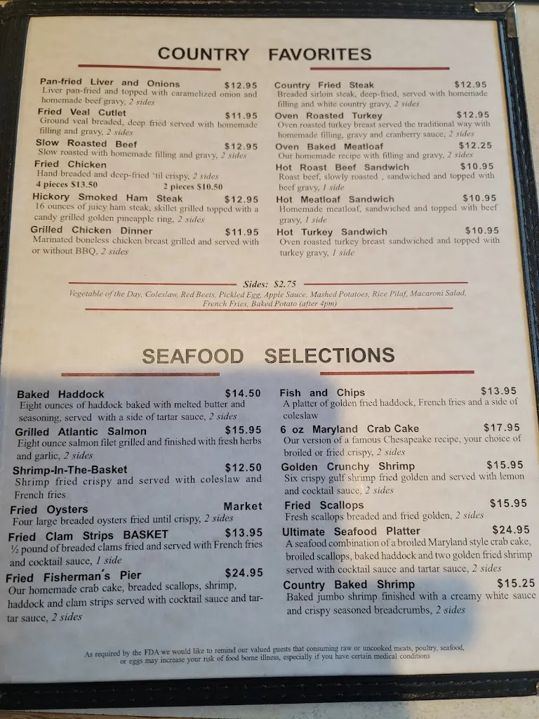 Menu_Lion's Pride Restaurant_Red Lion, PA_image_old_2