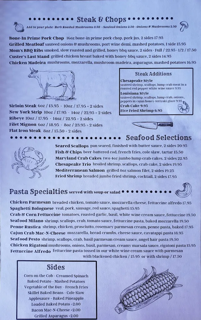 Menu_Great American Saloon_Red Lion, PA_image_old_3
