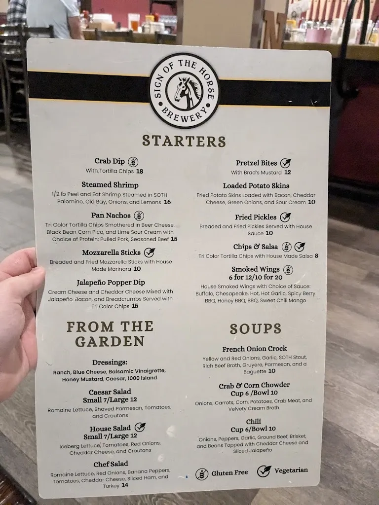 Menu_Sign of the Horse Restaurant and Brewery_Red Lion, PA_image_old_2