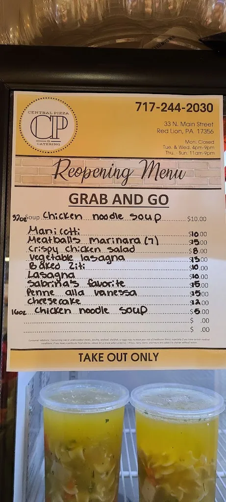 Menu_Central Pizza & Italian Restaurant_Red Lion, PA_image_old_1