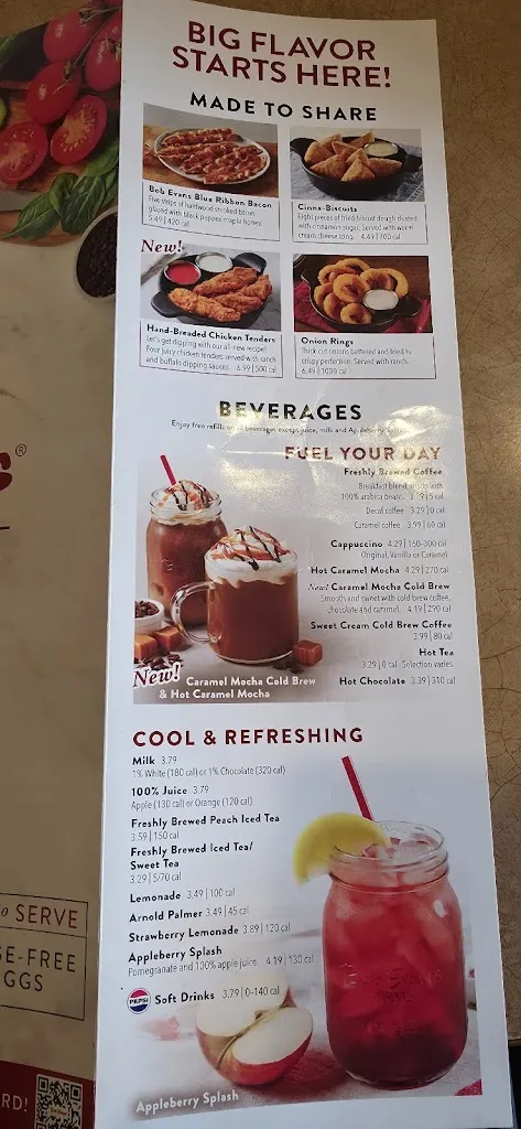 Menu_Bob Evans_York, PA_image_old_2