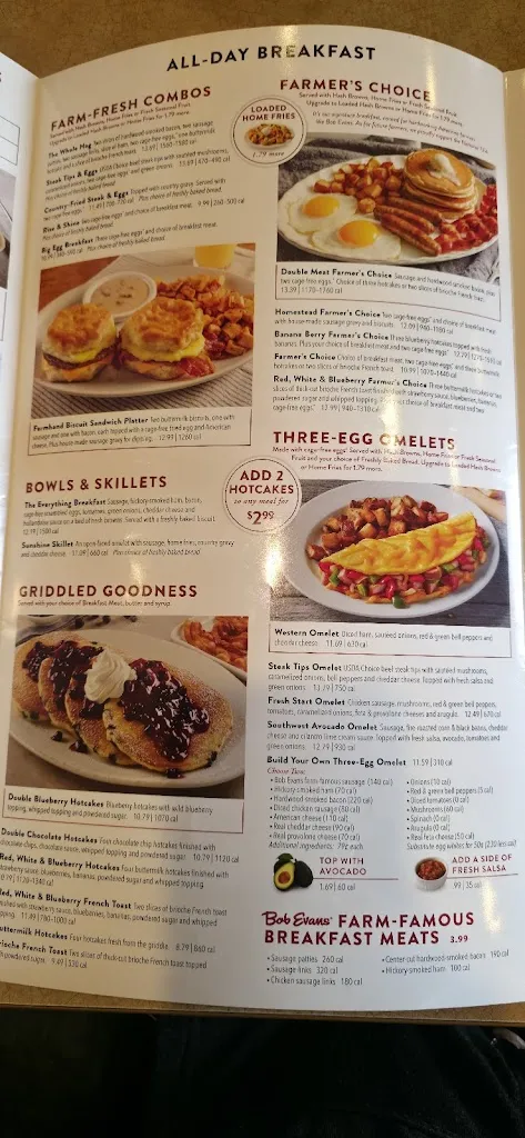 Menu_Bob Evans_York, PA_image_old_3