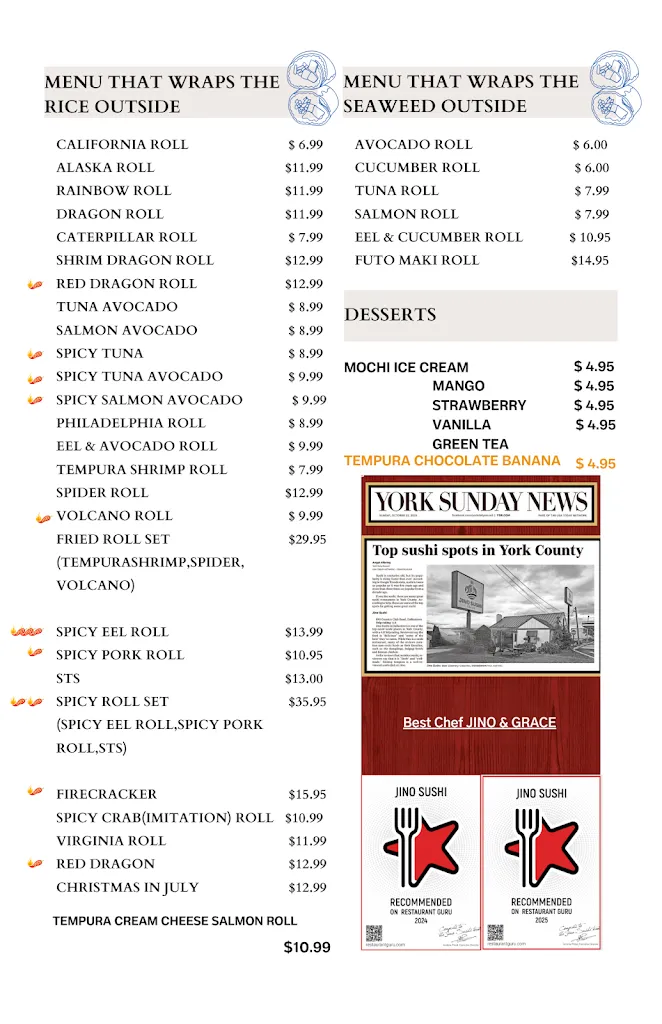 Menu_Jino Sushi_Dallastown, PA_image_old_3