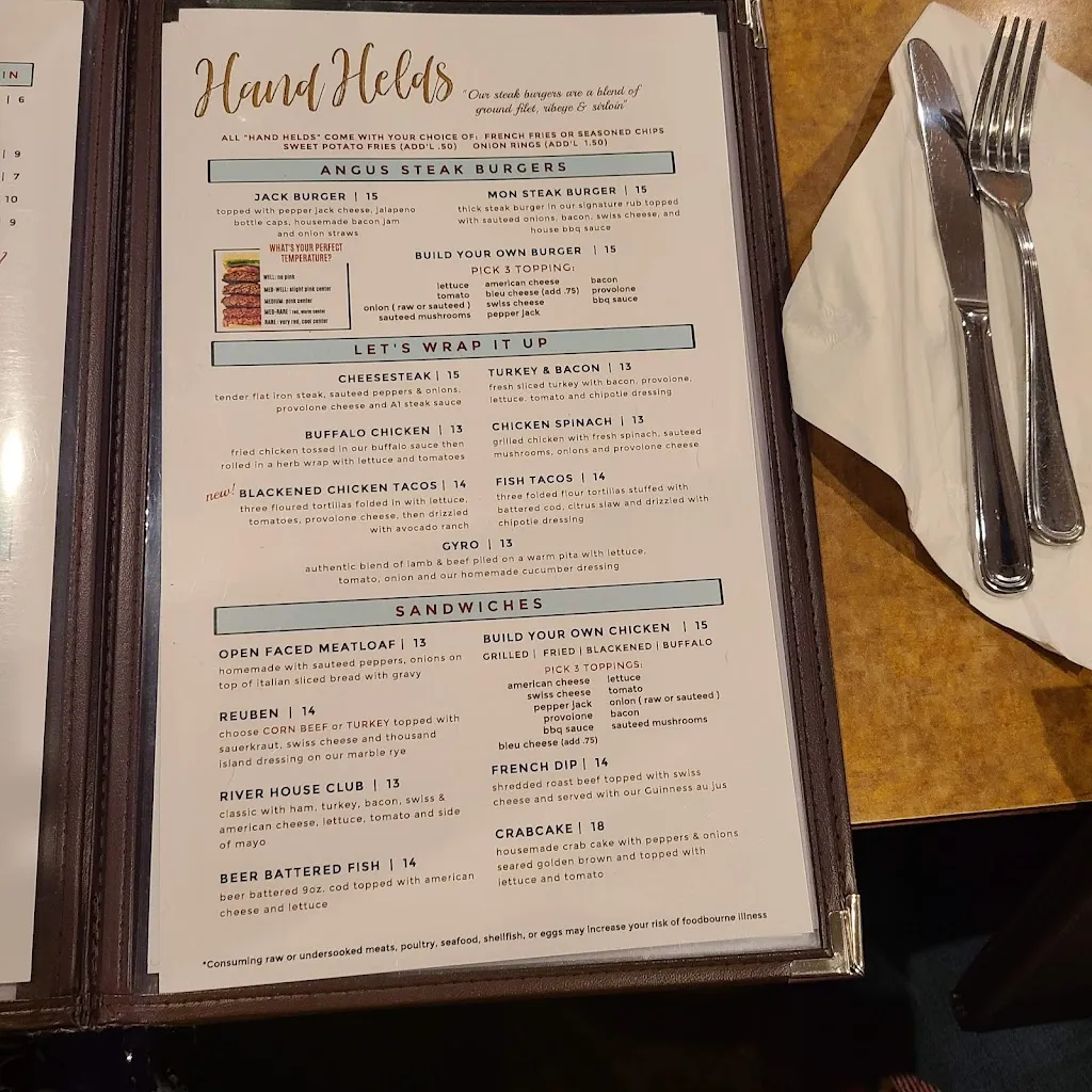 Menu_River House Cafe_Charleroi, PA_image_old_1