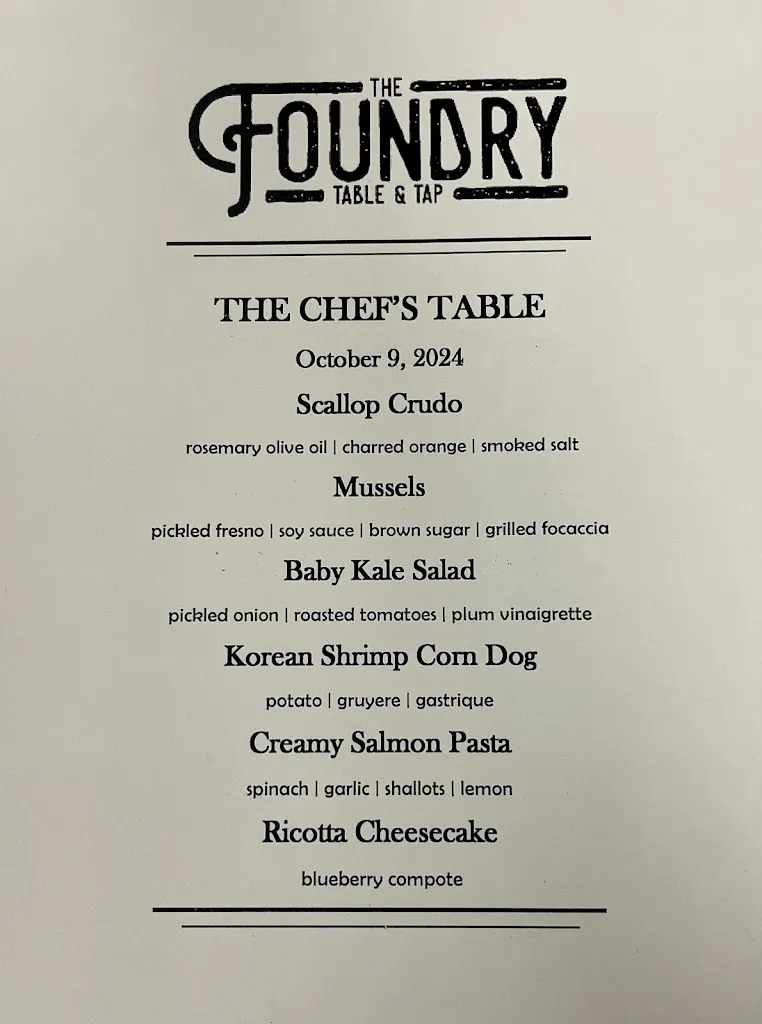 Menu_The Foundry | Table & Tap_Pittsburgh, PA_image_old_2