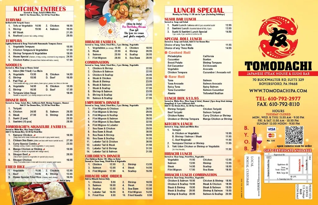 Menu_Tomodachi Japanese Sushi&Hibachi_Royersford, PA_image_old_1