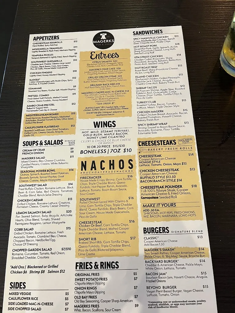 Menu_MaGerk's Pub & Grill Royersford_Royersford, PA_image_old_2
