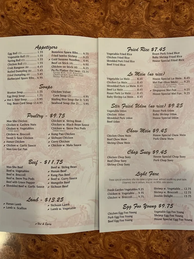 Menu_Lin's Garden_Gibsonia, PA_image_old_2