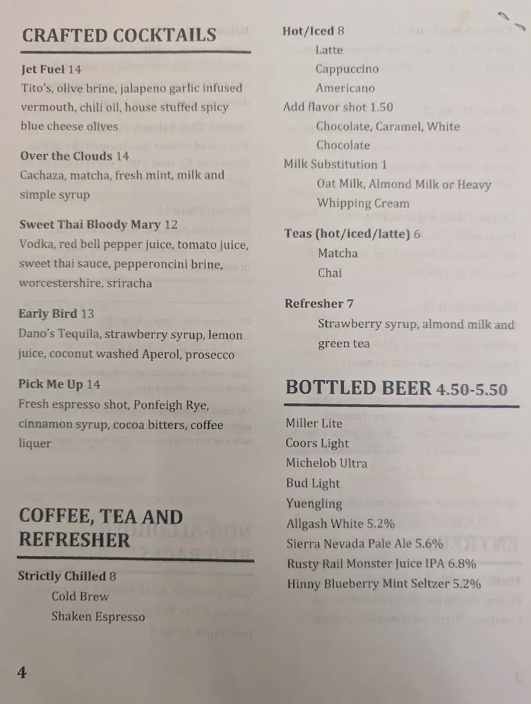 Menu_Balance Restaurant at the Airport_Johnstown, PA_image_old_2