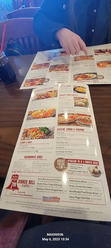 Menu_Bob Evans_Lancaster, PA_image_old_1