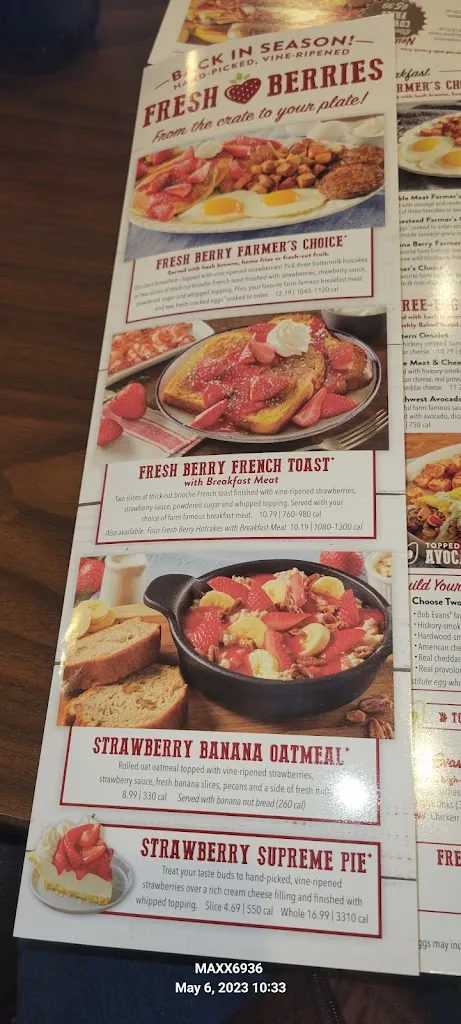 Menu_Bob Evans_Lancaster, PA_image_old_3