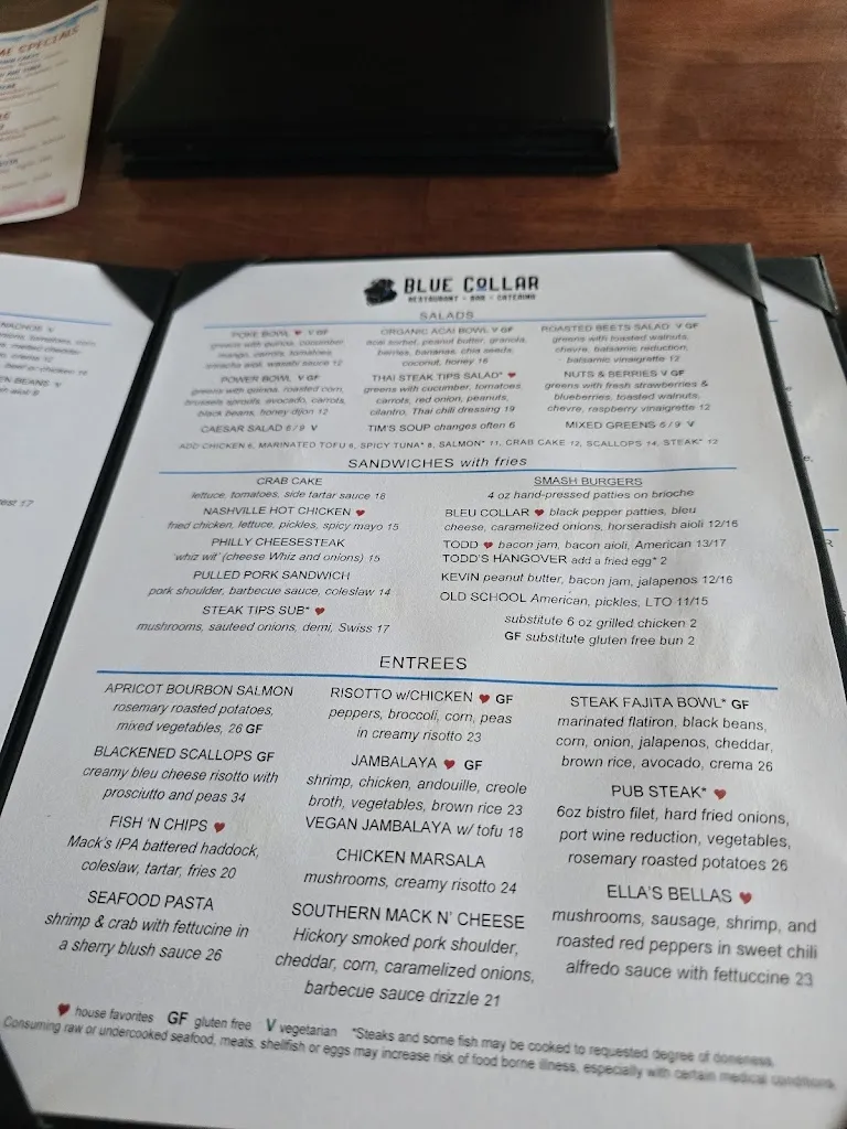 Menu_Blue Collar Restaurant, Bar & Catering_Landisville, PA_image_old_3