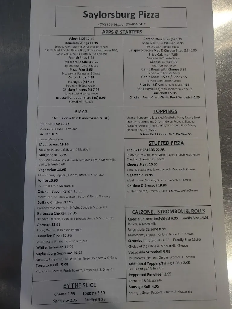 Menu_Saylorsburg pizza_Saylorsburg, PA_image_old_3