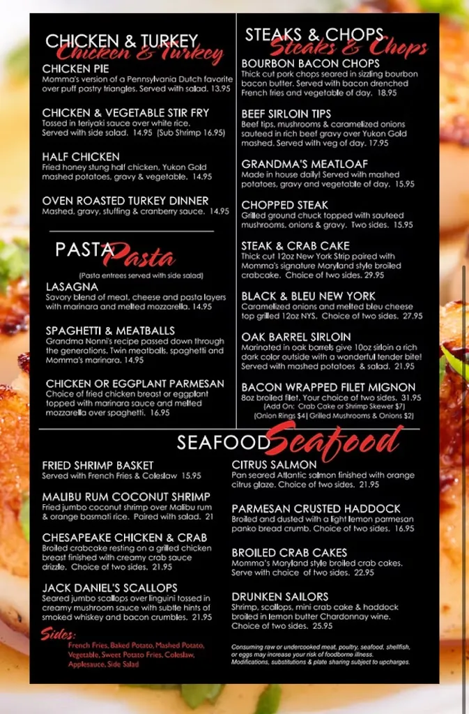 Menu_Momma Spriggs Restaurant_Carlisle, PA_image_old_3