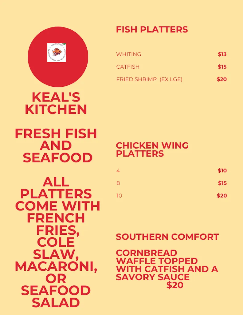 Menu_Keal's Kitchen LLC_Carlisle, PA_image_old_1