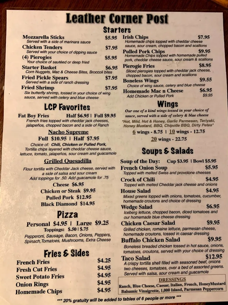 Leather Corner Post Bar & Grille_Orefield, PA_menu_image_2