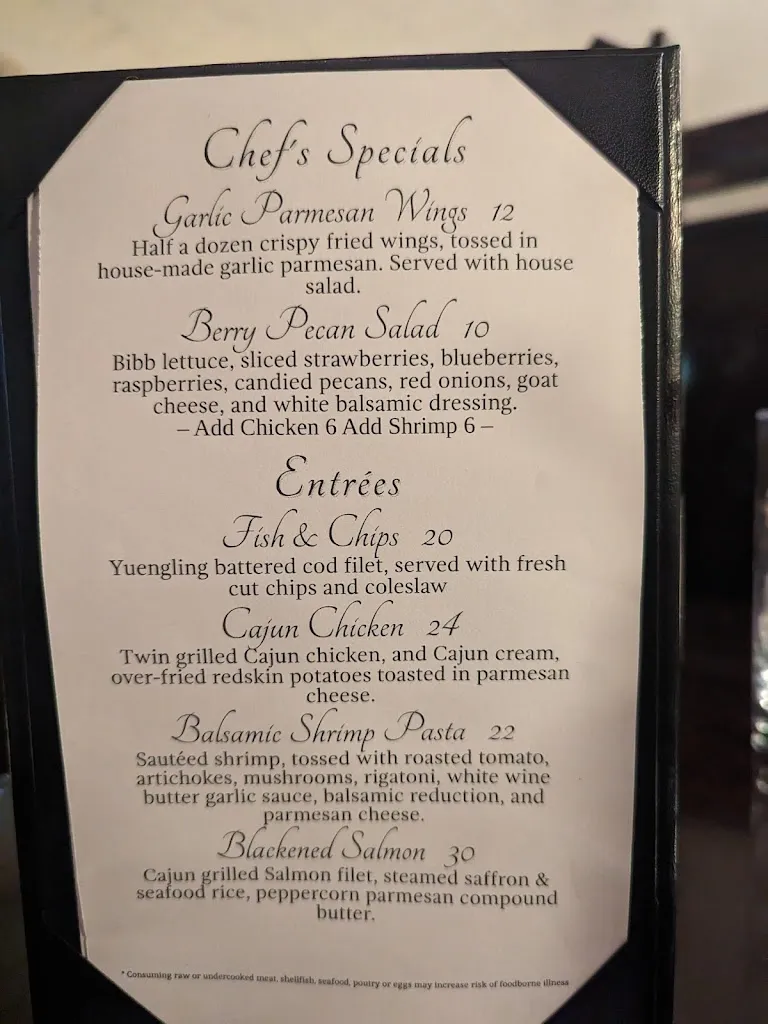 Menu_Springfield Grille_Mars, PA_image_old_1