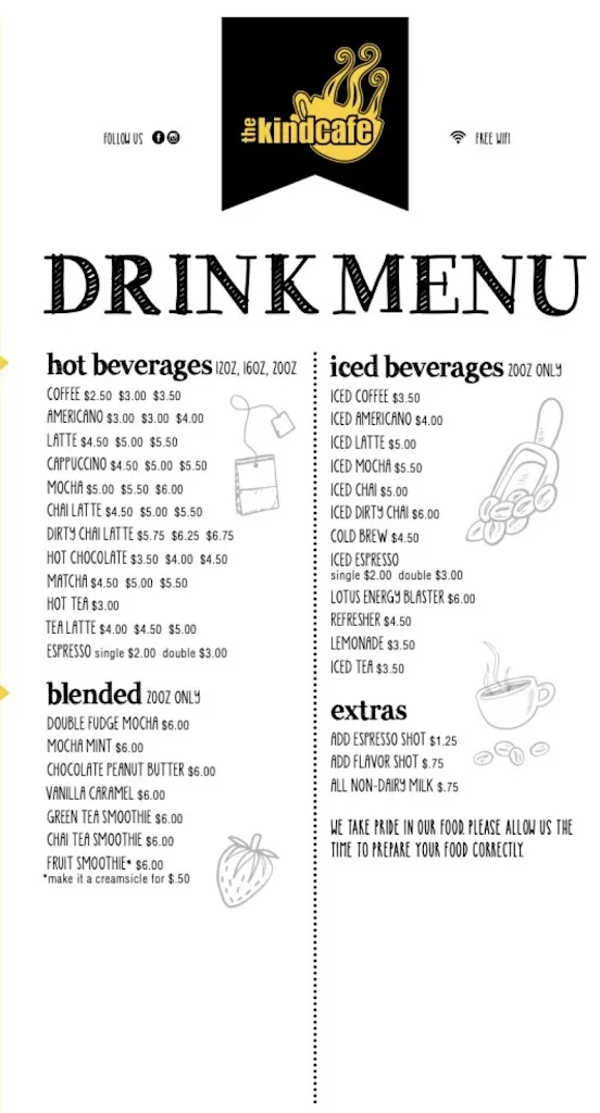 Menu_The Kind Cafe_Selinsgrove, PA_image_old_2