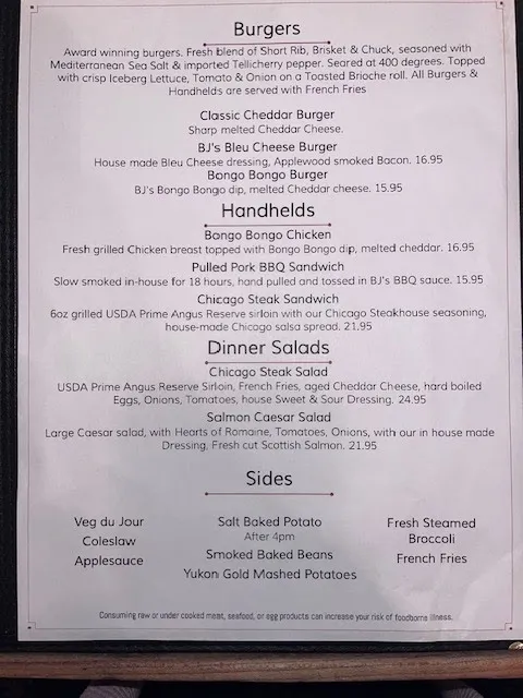 Menu_BJ's Market Street Tavern & Oyster Bar_Selinsgrove, PA_image_old_1