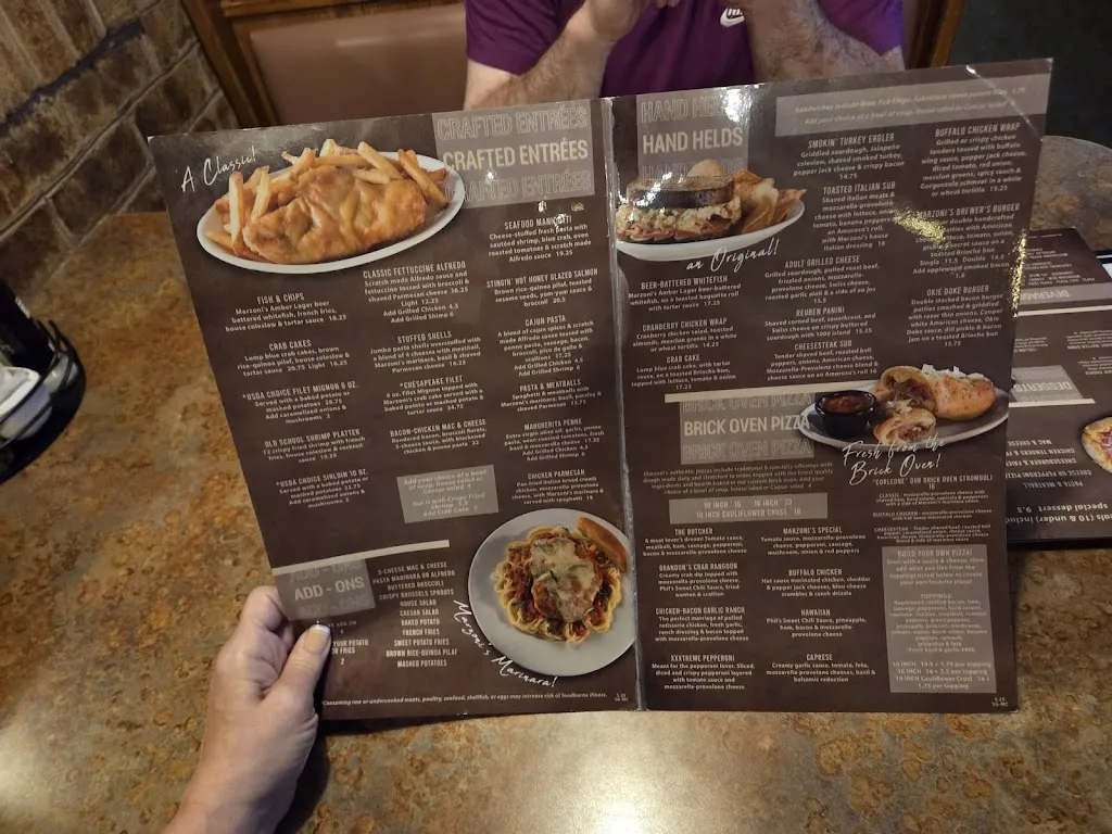 Menu_Marzoni's Brick Oven & Brewing Co._Selinsgrove, PA_image_old_2