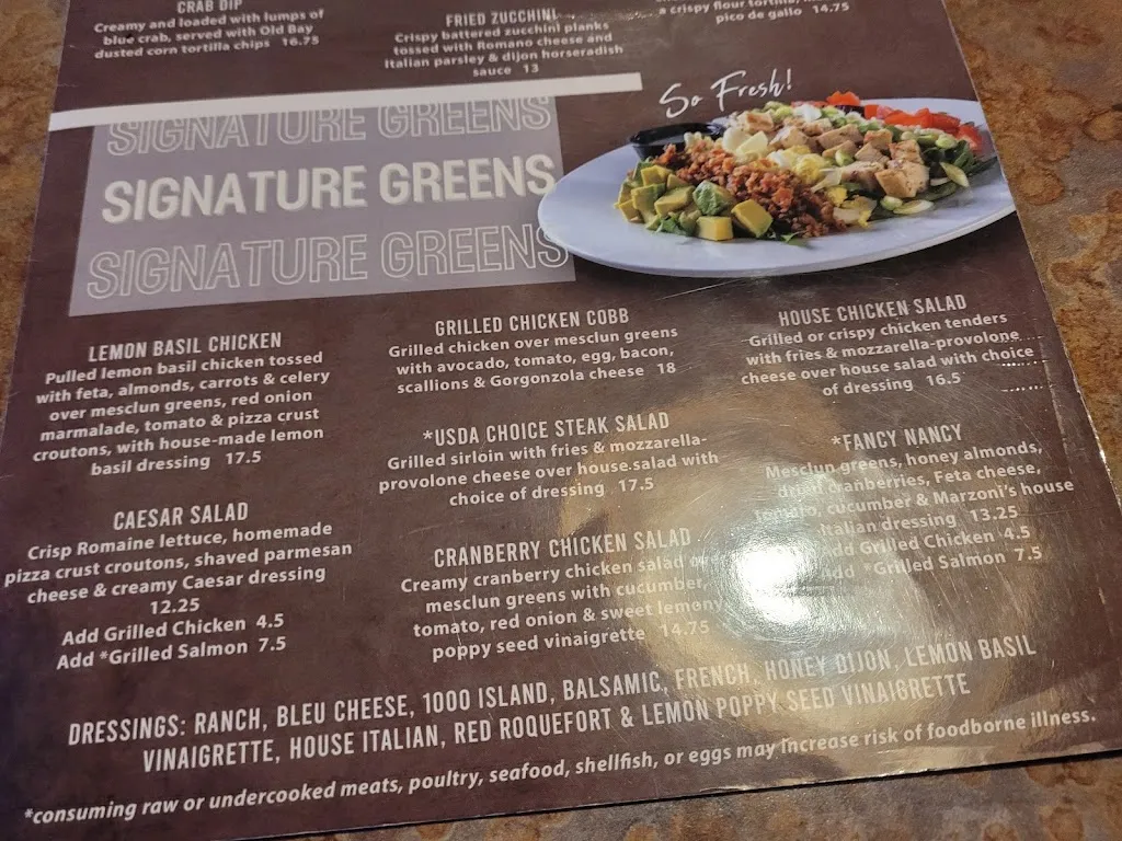 Menu_Marzoni's Brick Oven & Brewing Co._Selinsgrove, PA_image_old_3