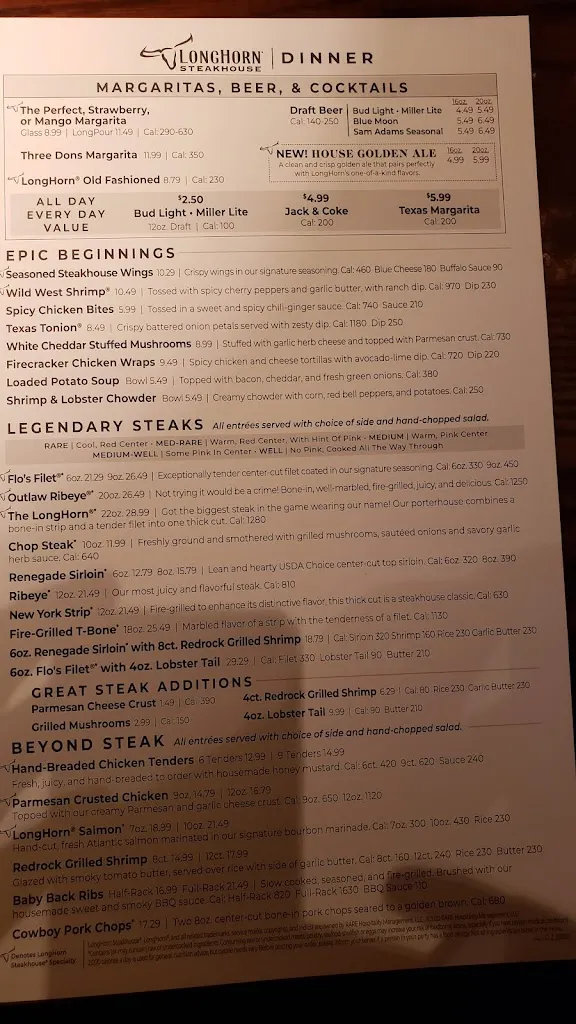 Menu_LongHorn Steakhouse_Selinsgrove, PA_image_old_3