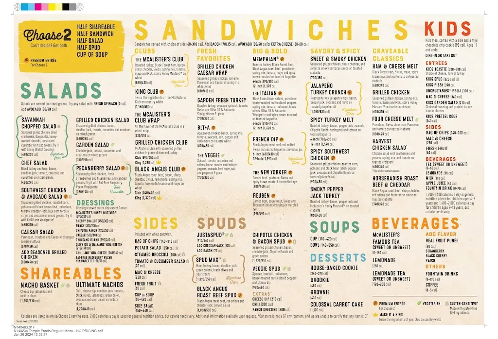 Menu_McAlister's Deli_Selinsgrove, PA_image_old_1
