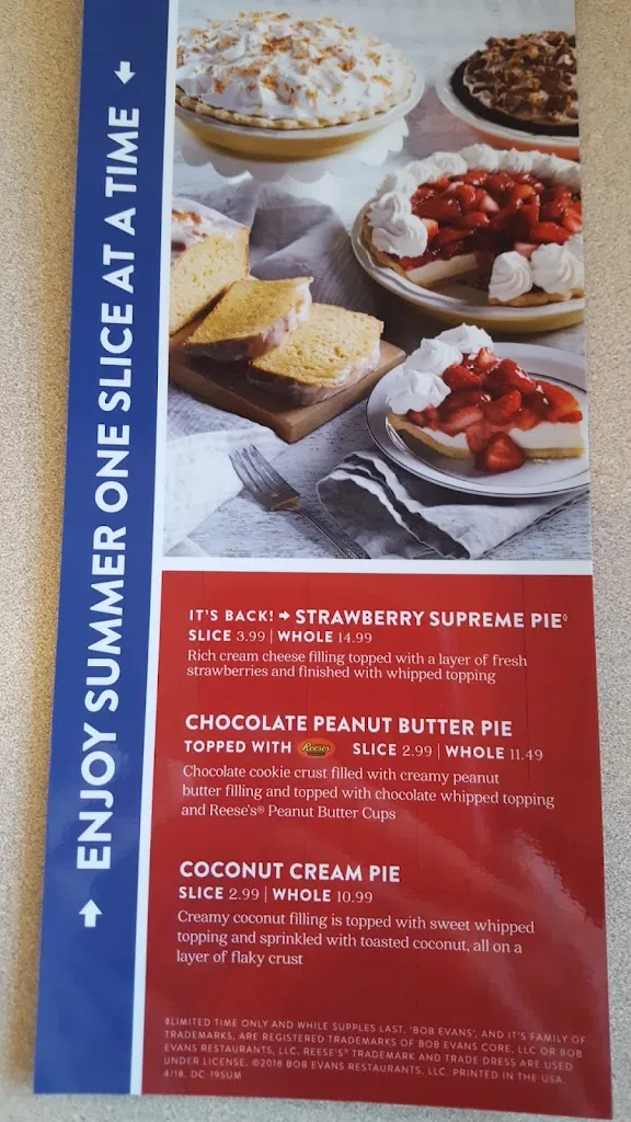 Menu_Bob Evans_Shamokin Dam, PA_image_old_1