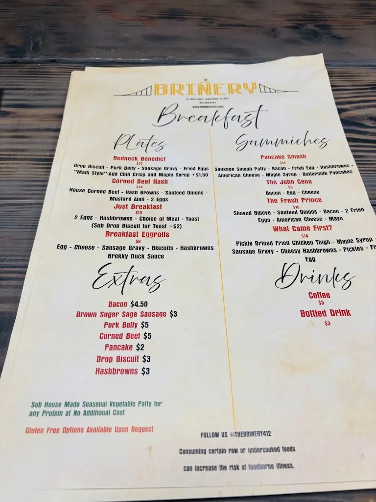 Menu_The Brinery_Sharpsburg, PA_image_old_2