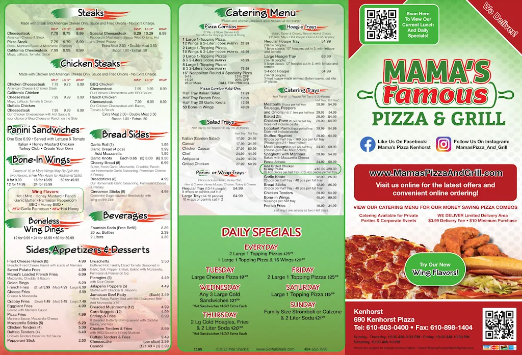 Menu_Mama's Pizza and Grill Kenhorst Plaza_Shillington, PA_image_old_1