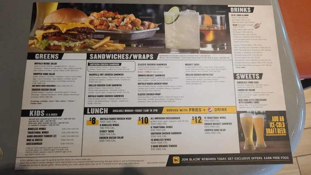 Menu_Buffalo Wild Wings_Selinsgrove, PA_image_old_3