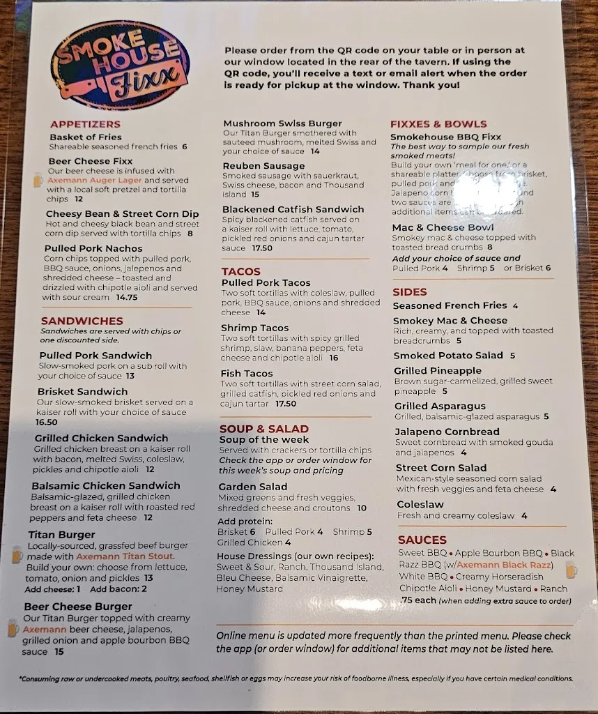 Menu_Smokehouse Fixx_Selinsgrove, PA_image_old_1