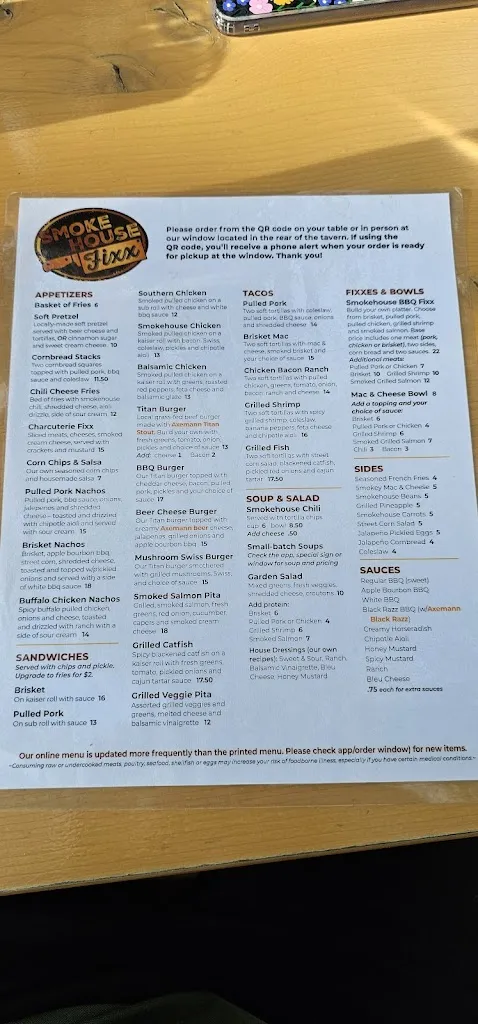 Menu_Smokehouse Fixx_Selinsgrove, PA_image_old_2
