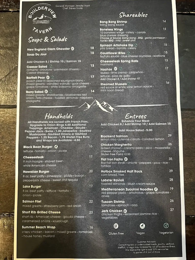 Menu_Boulder View Tavern_Lake Harmony, PA_image_old_3