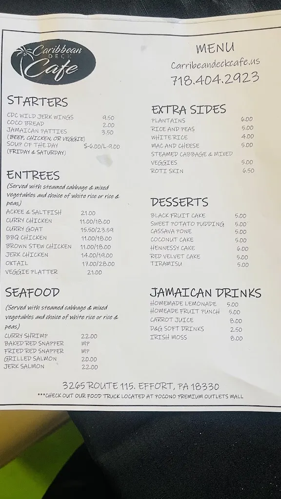 Menu_Caribbean Deck Cafe_except some weekends, 3265_image_old_1