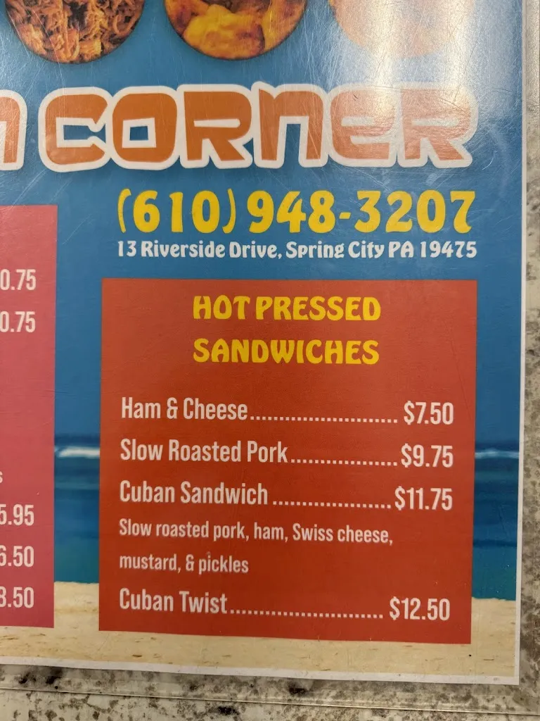 Menu_The Latin Corner_Spring City, PA_image_old_3