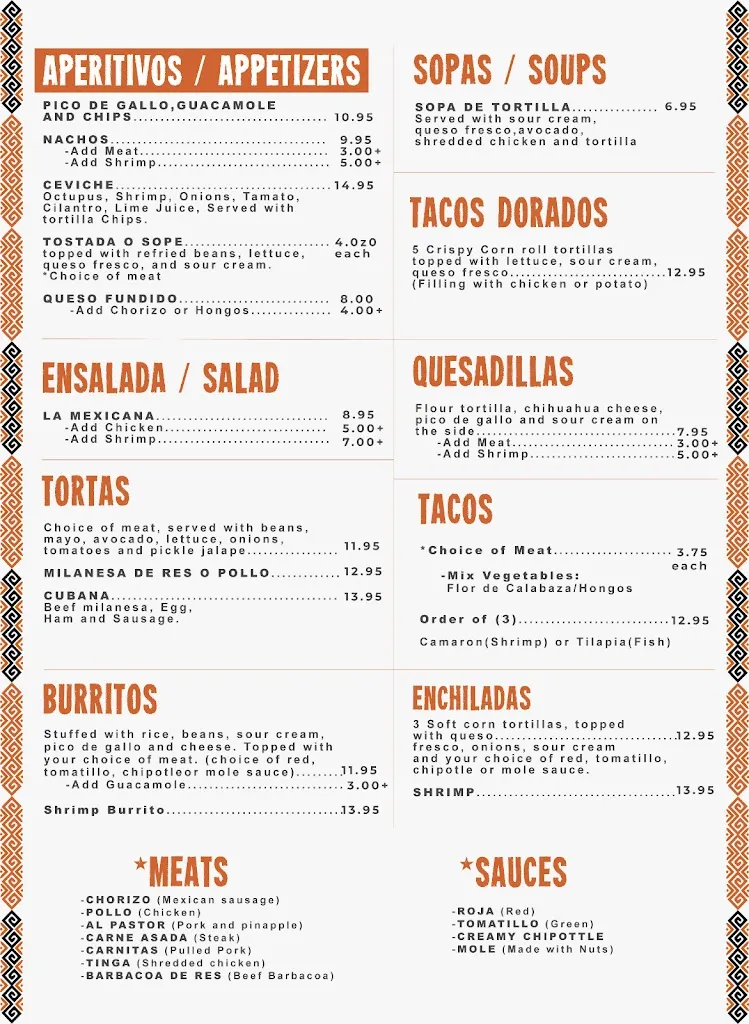 Menu_EL VOLCAN Mexican Restaurant_Spring City, PA_image_old_3