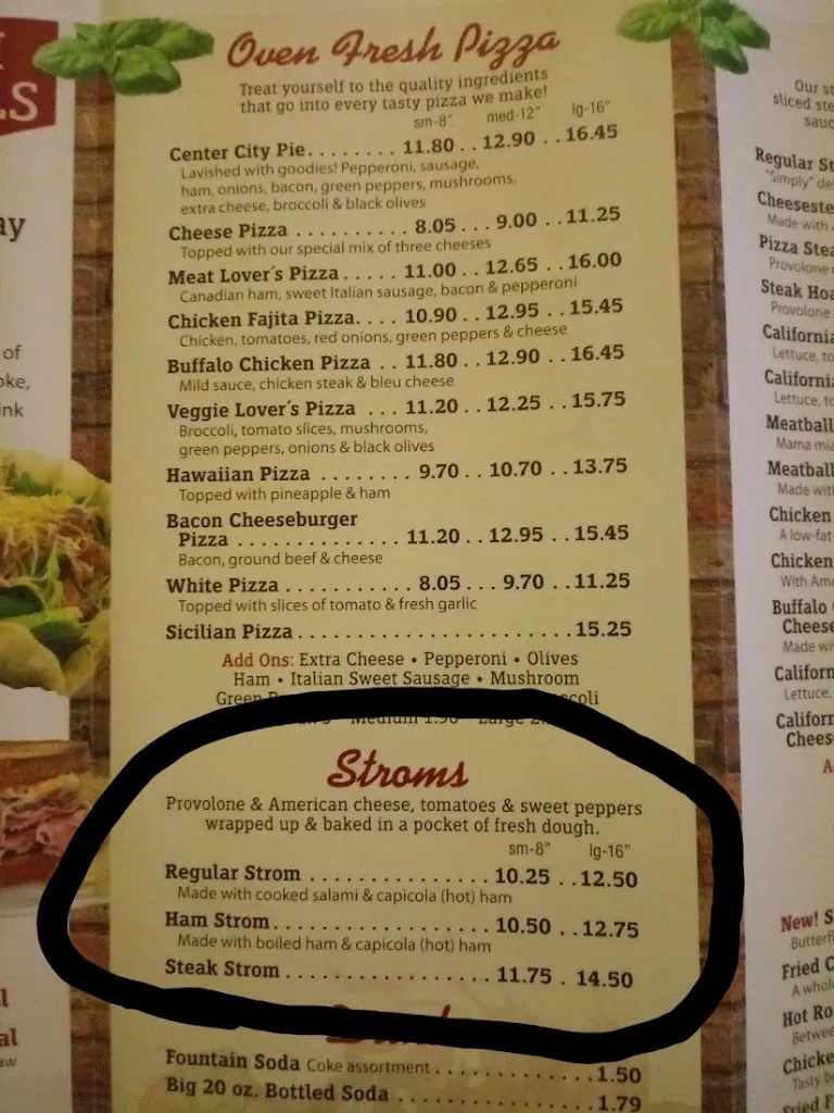 Menu_Center City Steaks & Pizza_Spring City, PA_image_old_1