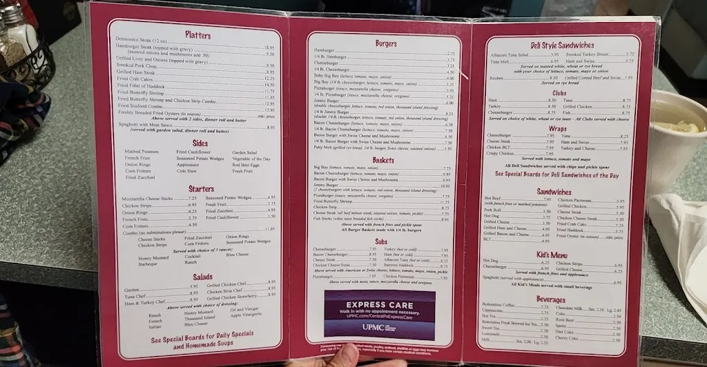 Menu_Papertown Dairy Bar & Restaurant_Spring Grove, PA_image_old_1