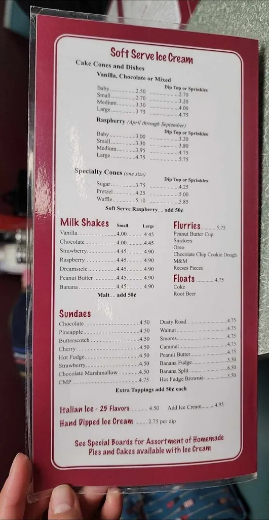 Menu_Papertown Dairy Bar & Restaurant_Spring Grove, PA_image_old_2