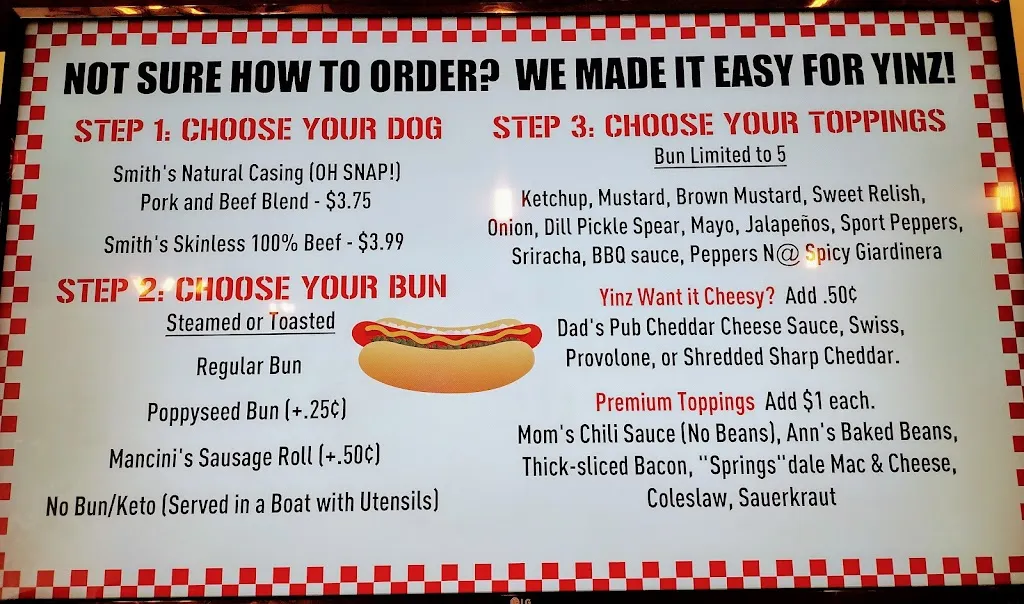 Menu_Pittsburgh Street Dogs_Springdale, PA_image_old_2
