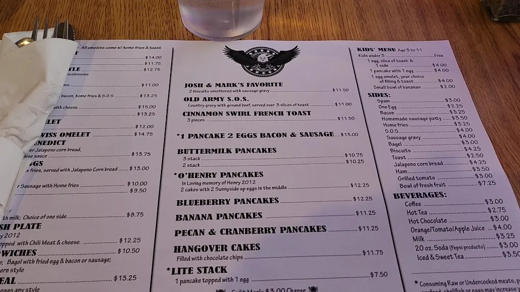 Menu_David's Diner_Springdale, PA_image_old_1