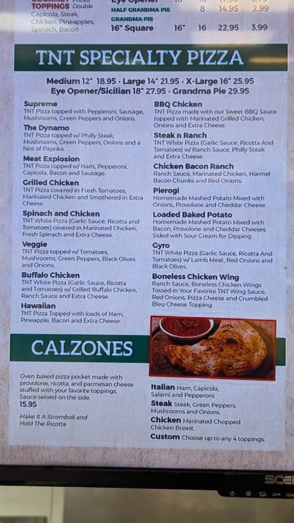 Menu_TNT Dynamite Pizza & Hoagies_Springdale, PA_image_old_1