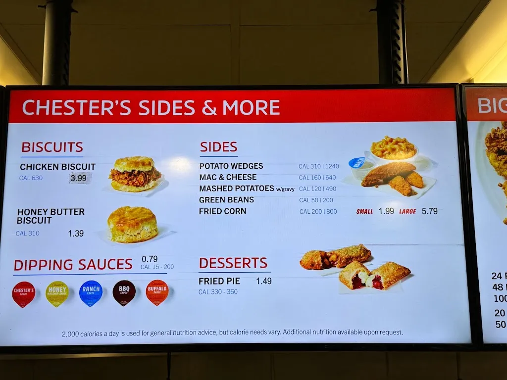 Menu_Chester's Chicken_Springdale, PA_image_old_3