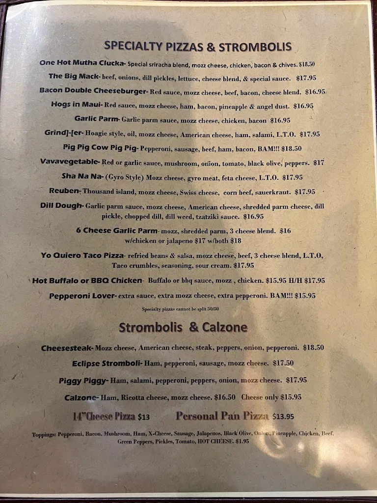 Menu_Eclipse Craft Brewing Company_Sunbury, PA_image_old_1