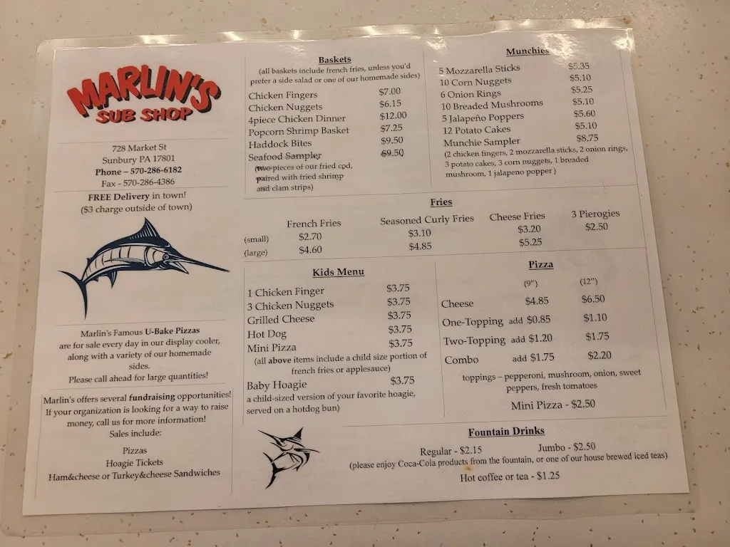 Menu_Marlin's Sub Shop_Sunbury, PA_image_old_3